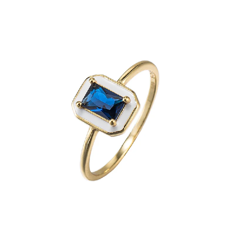 18ct Gold Plated Blue