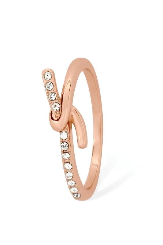 women’s solitaire diamond rings-Eternal Knot Ring in Rose Gold - Size 7