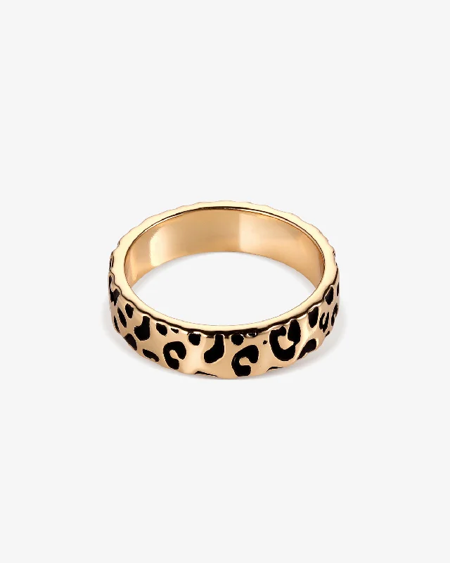 women’s birthstone rings-Leopard Print Ring