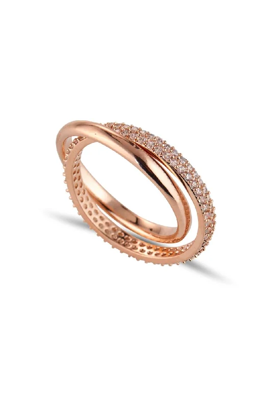 women’s fashion rings-Paola Rose Gold Ring in Size 7