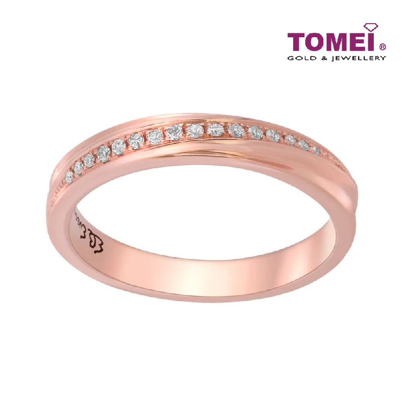 women’s one-of-a-kind rings-TOMEI EB Evermore Couple Rings Female, Rose Gold 750